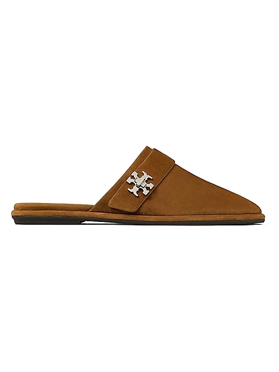 Turnlock Suede Mules