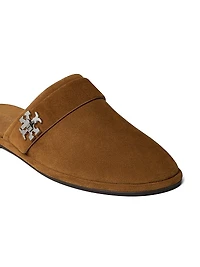 Turnlock Suede Mules