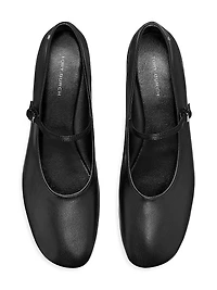Leather Mary Jane Ballet Flats