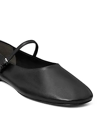Leather Mary Jane Ballet Flats