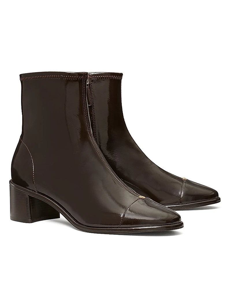 50MM Cap-Toe Leather Ankle Boots