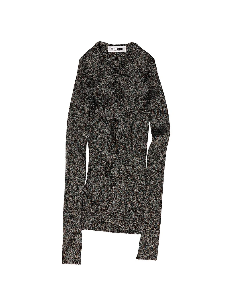 Lurex V Neck Sweater