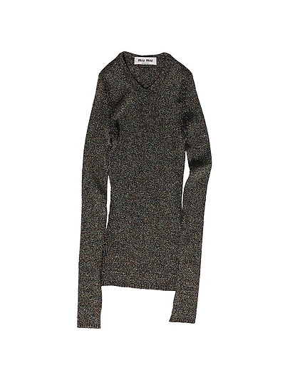 Lurex V-neck Sweater