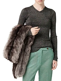 Lurex V Neck Sweater