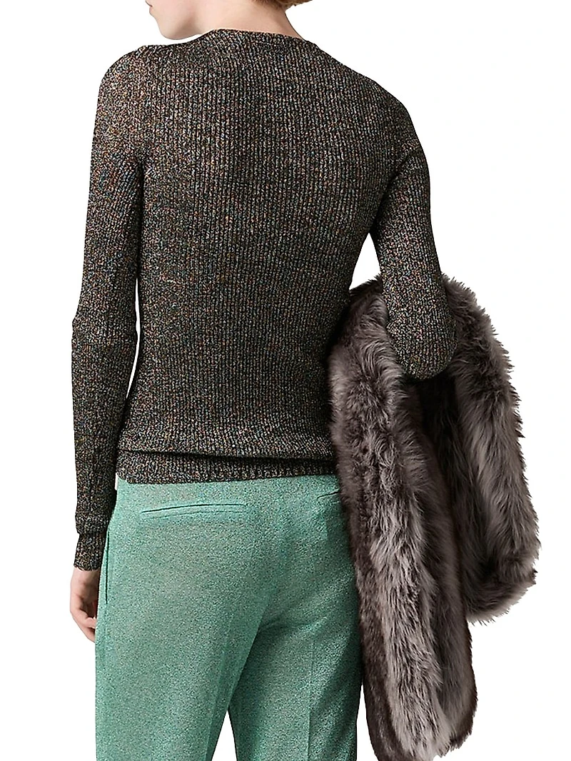 Lurex V Neck Sweater