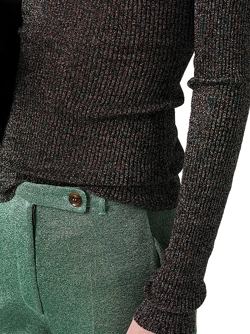 Lurex V Neck Sweater