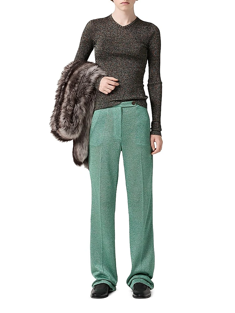 Lurex V Neck Sweater