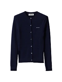 Cable-Knit Cashmere and Silk Cardigan