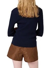 Cable-Knit Cashmere and Silk Cardigan