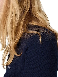 Cable-Knit Cashmere and Silk Cardigan