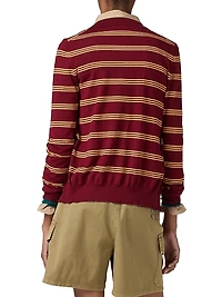 Striped Cashmere and Silk Cardigan