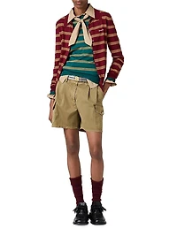 Striped Cashmere and Silk Cardigan