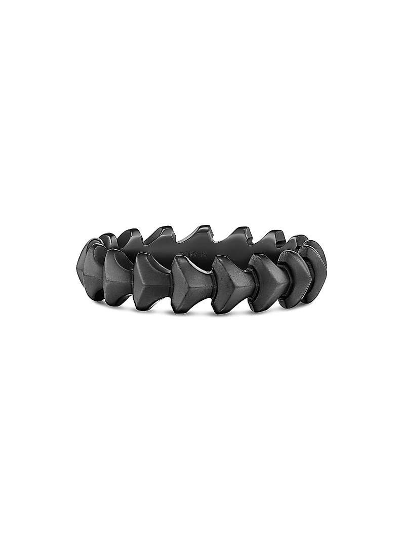 Armory Band Ring Black Titanium, 6.2MM
