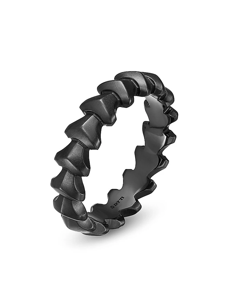 Armory Band Ring Black Titanium, 6.2MM