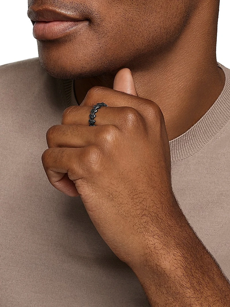 Armory Band Ring Black Titanium