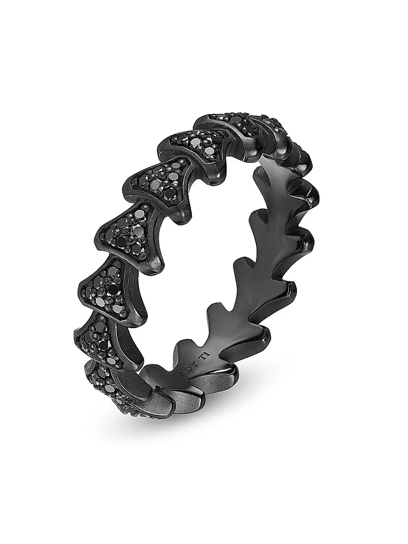 Armory Band Ring Black Titanium