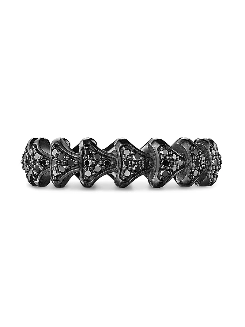 Armory Band Ring Black Titanium