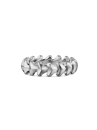 Armory Band Ring Sterling Silver, 6.2MM