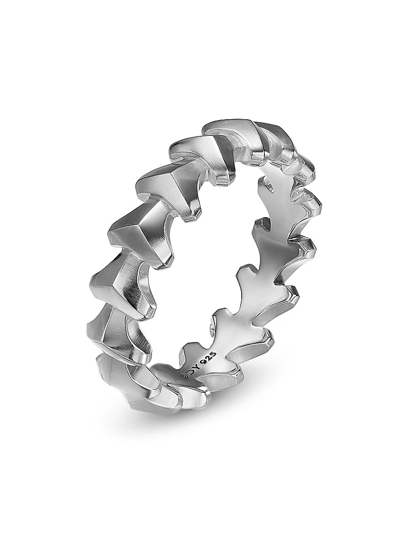 Armory Band Ring Sterling Silver, 6.2MM