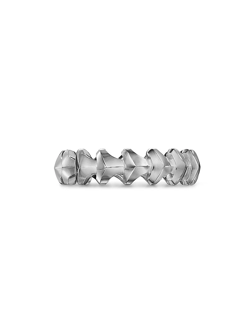 Armory Band Ring Sterling Silver, 6.2MM