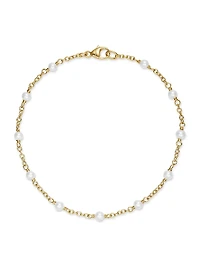 Pearl Classics Station Bracelet 18K Yellow Gold, 3.5mm