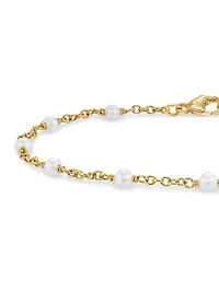 Pearl Classics Station Bracelet 18K Yellow Gold, 3.5mm