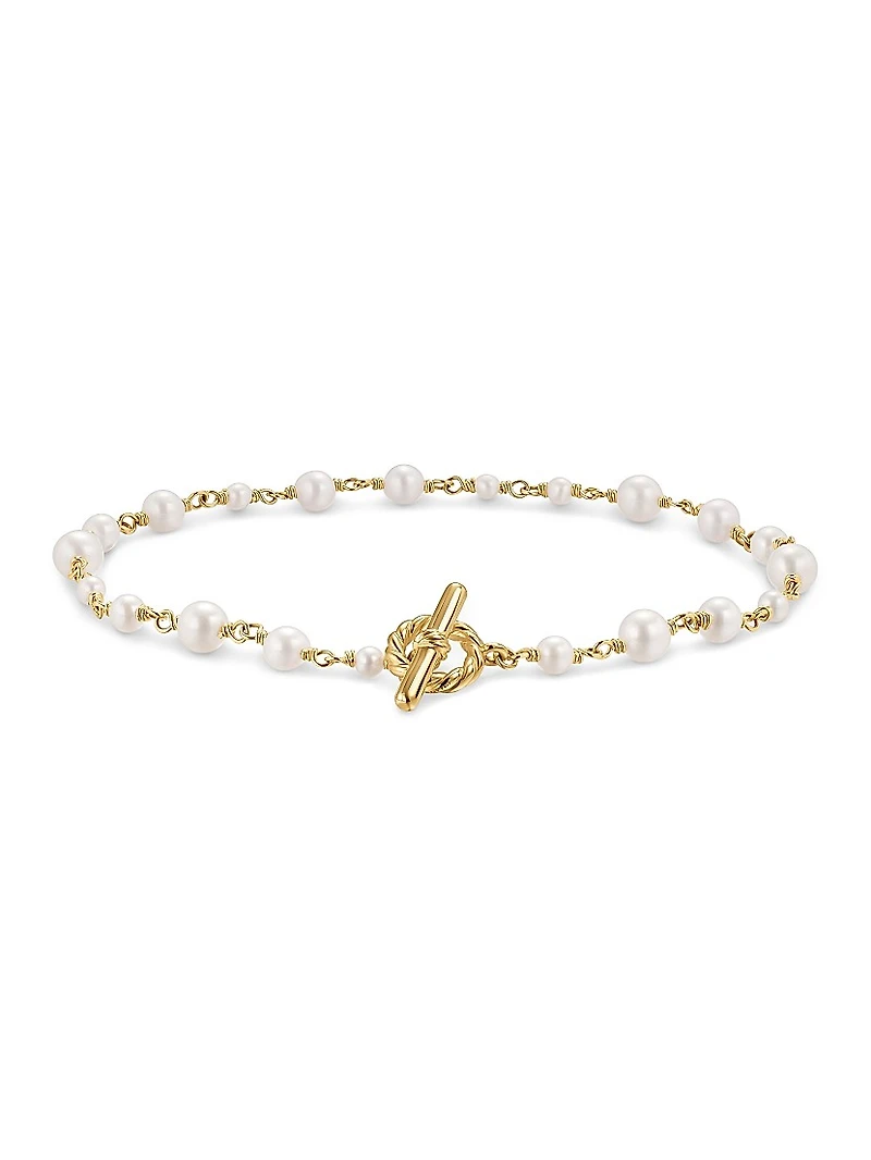 Pearl Classics Toggle Chain Bracelet 18K Yellow Gold, 4.5mm