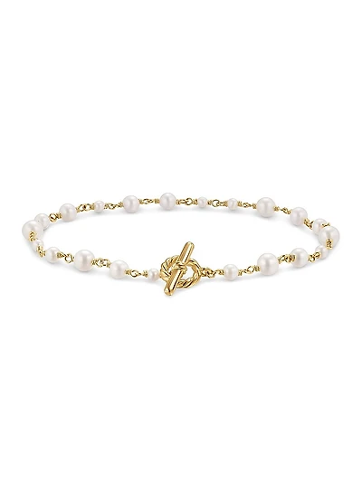 Pearl Classics Toggle Chain Bracelet 18K Yellow Gold, 4.5mm