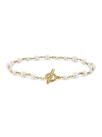 Pearl Classics Toggle Chain Bracelet 18K Yellow Gold, 4.5mm