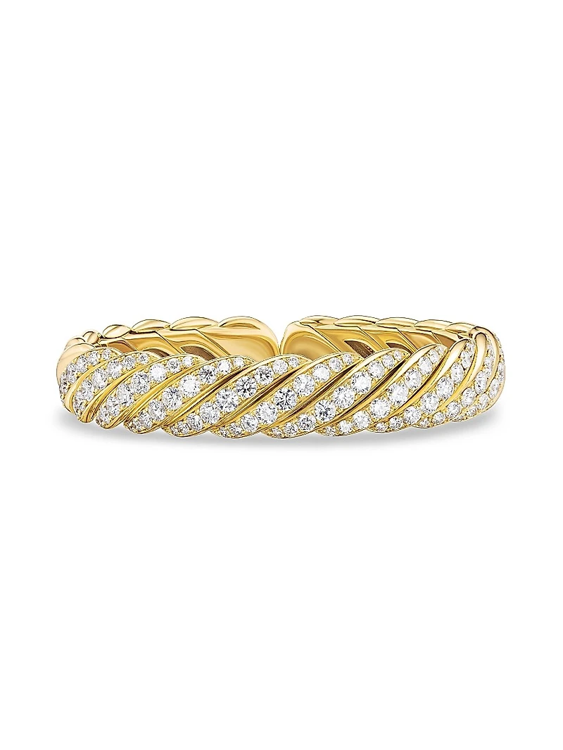 Sculpted Cable Flex Bracelet 18K Yellow Gold