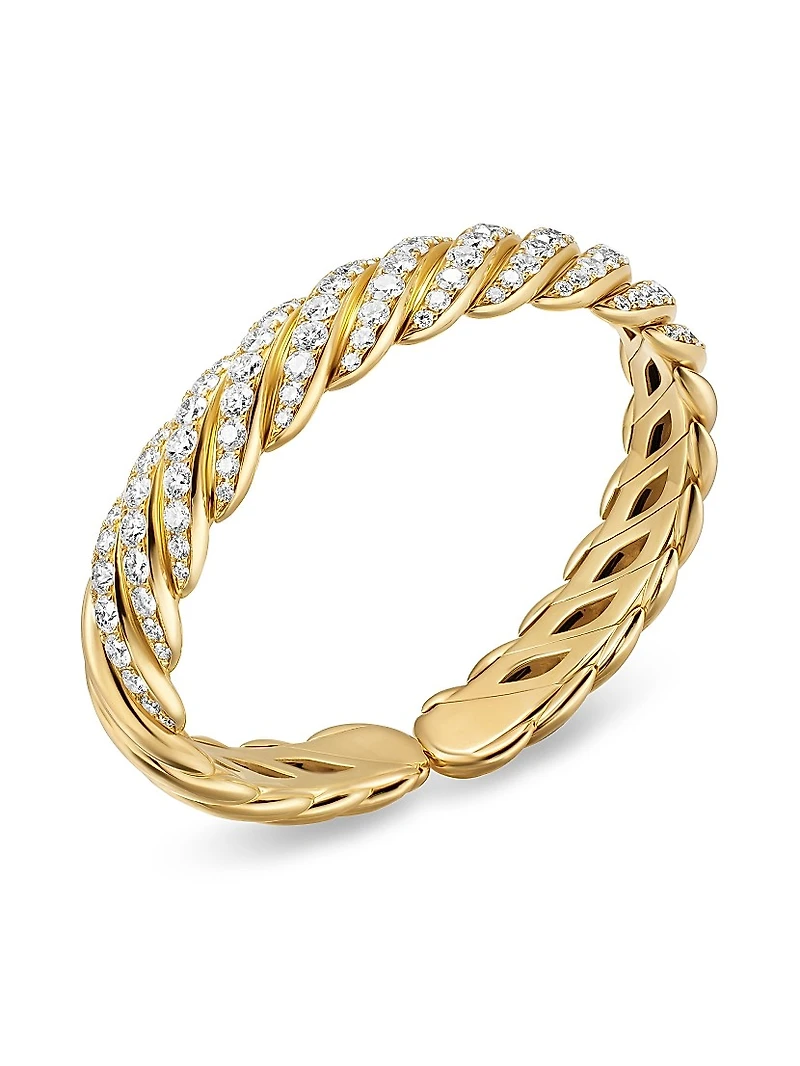 Sculpted Cable Flex Bracelet 18K Yellow Gold