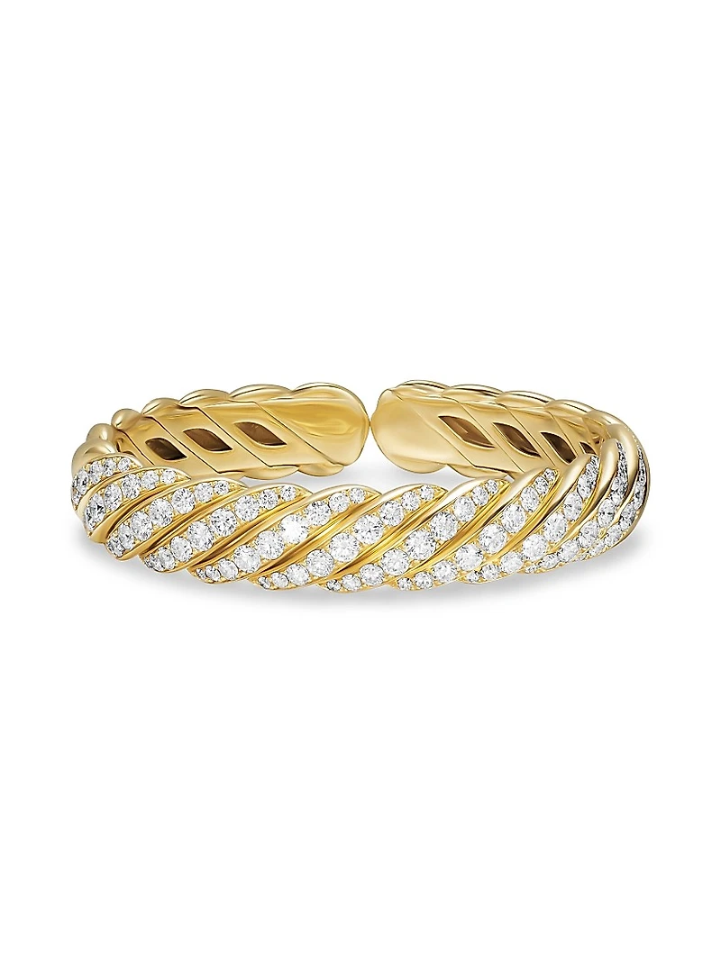Sculpted Cable Flex Bracelet 18K Yellow Gold