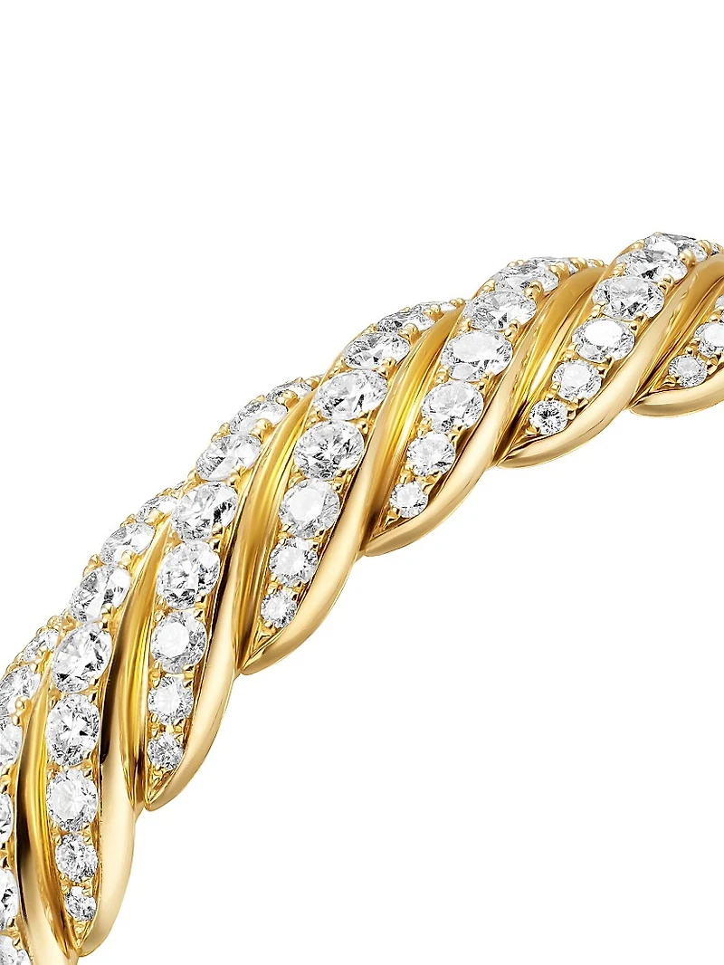 Sculpted Cable Flex Bracelet 18K Yellow Gold