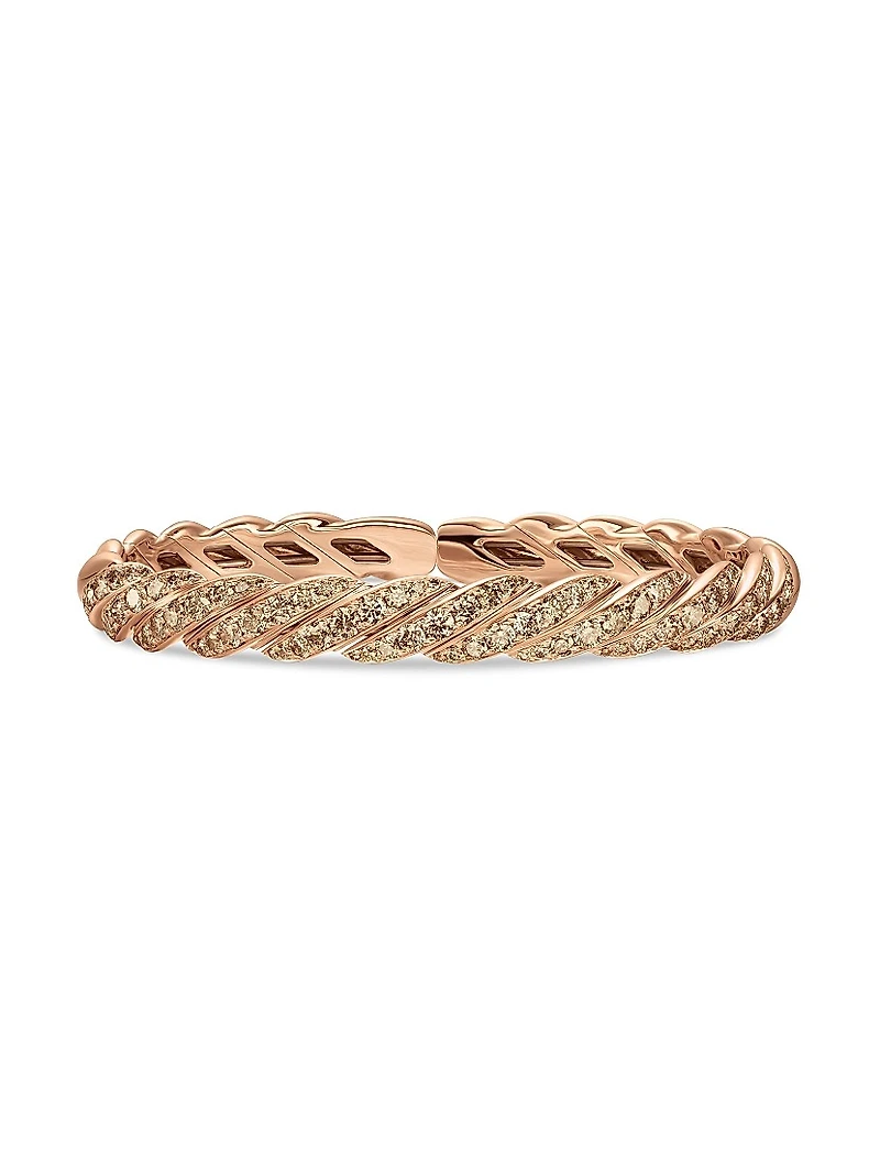 Sculpted Cable Flex Bracelet 18K Rose Gold