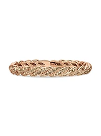 Sculpted Cable Flex Bracelet 18K Rose Gold