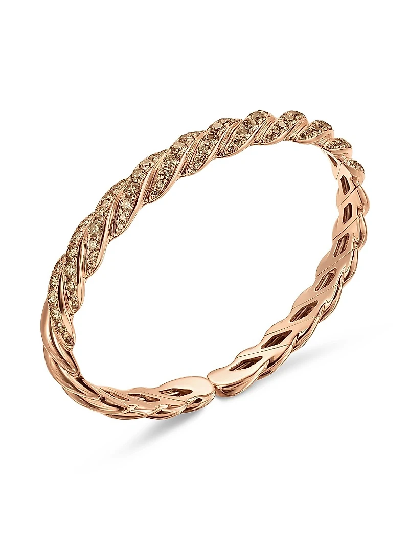 Sculpted Cable Flex Bracelet 18K Rose Gold