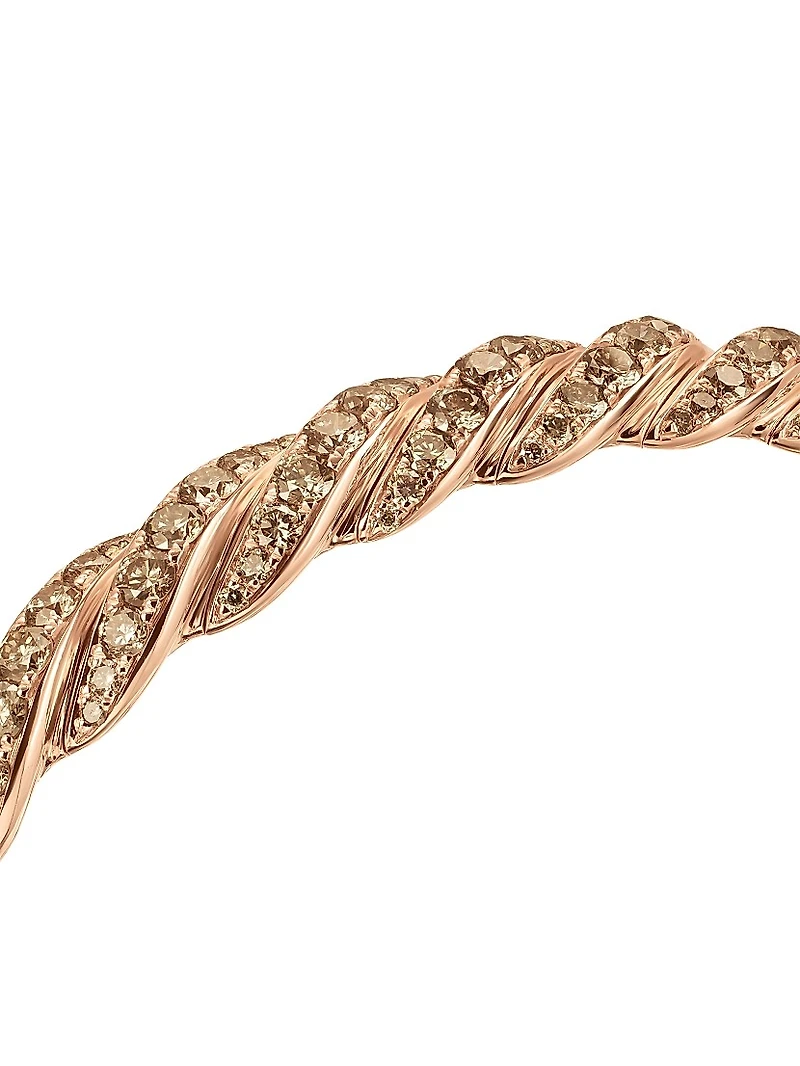 Sculpted Cable Flex Bracelet 18K Rose Gold