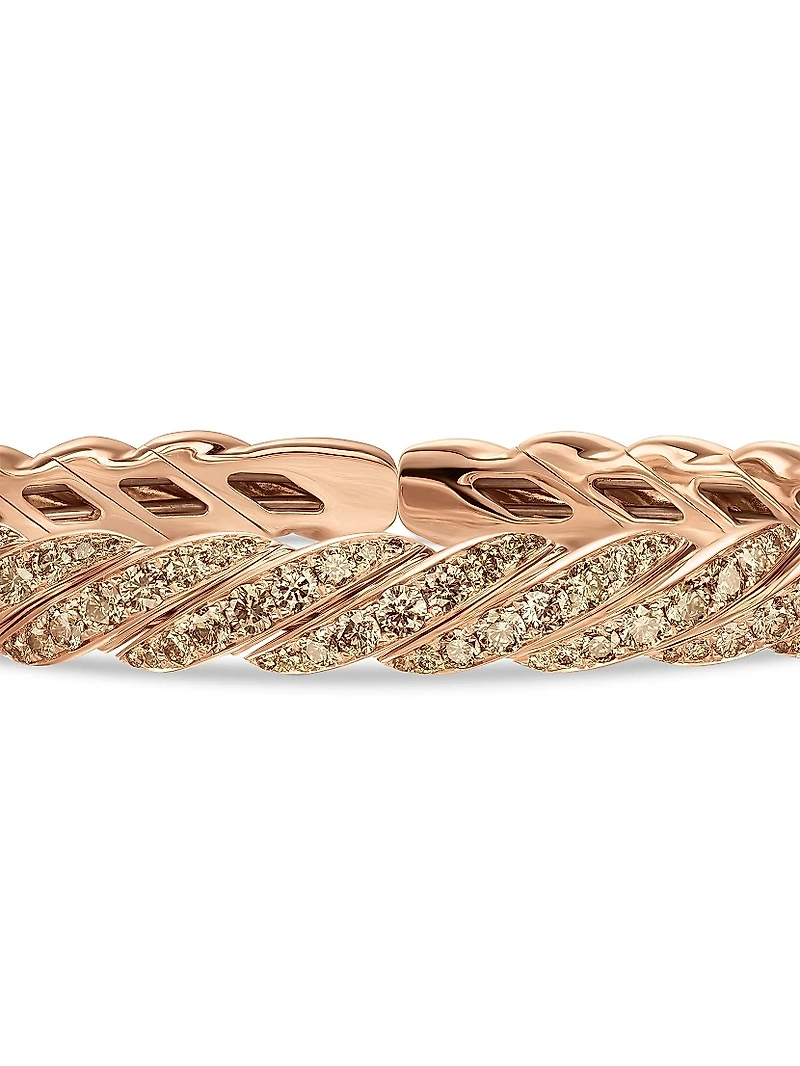 Sculpted Cable Flex Bracelet 18K Rose Gold