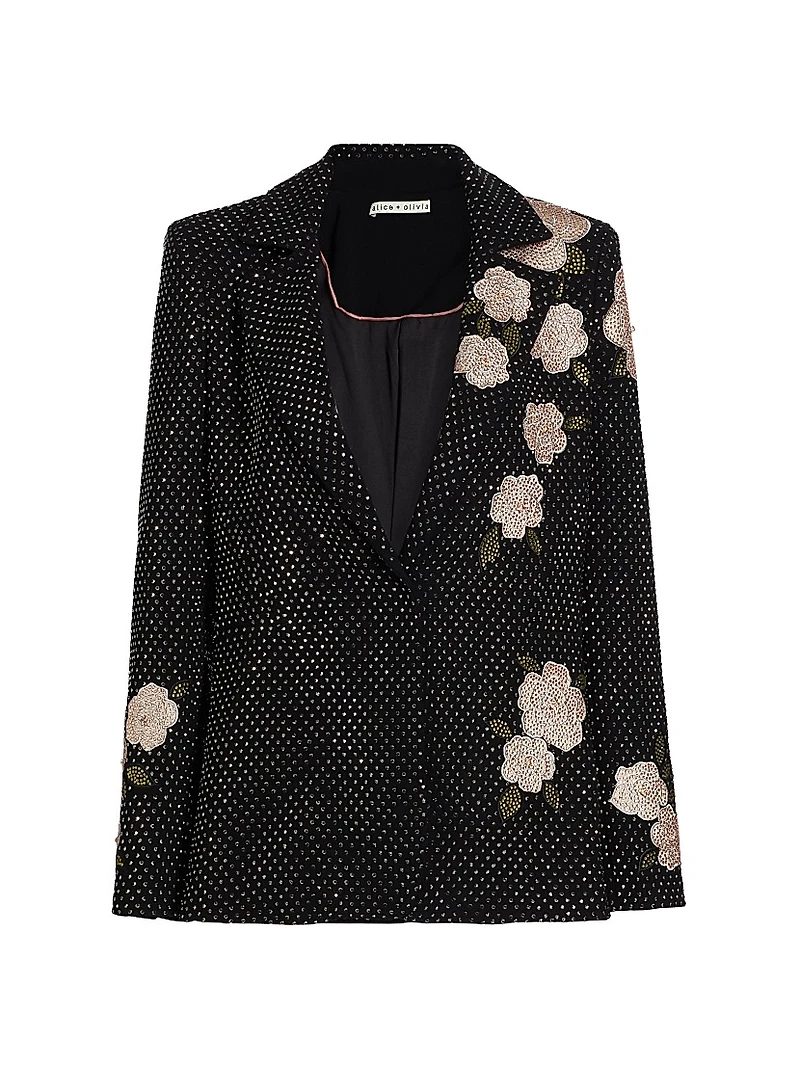 Macey Embellished Notch Lapel Blazer