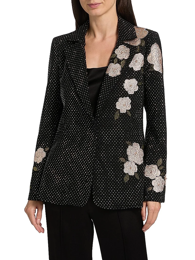 Macey Embellished Notch Lapel Blazer