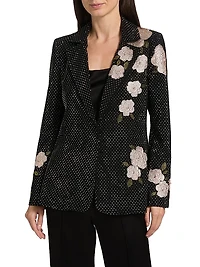 Macey Embellished Notch Lapel Blazer