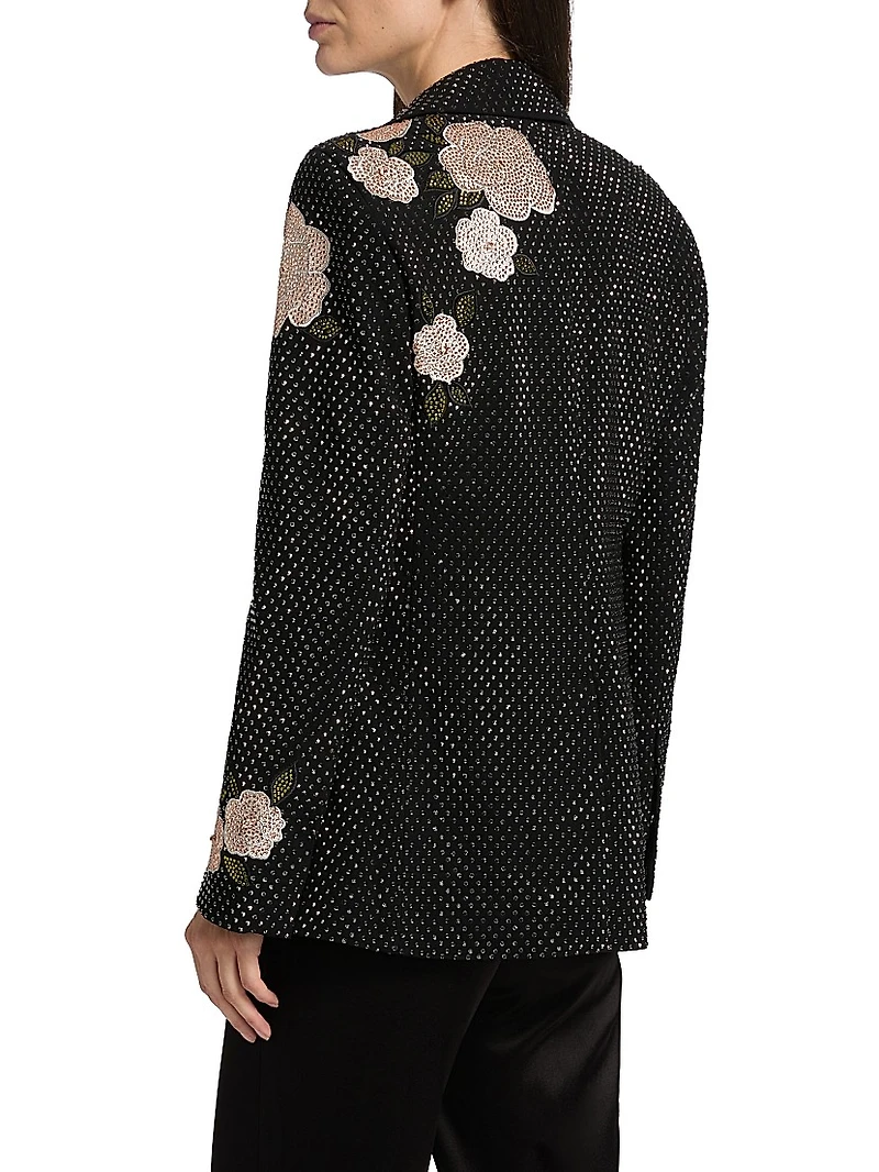 Macey Embellished Notch Lapel Blazer