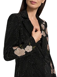Macey Embellished Notch Lapel Blazer