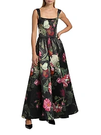 Guinevere Floral Bustier Gown