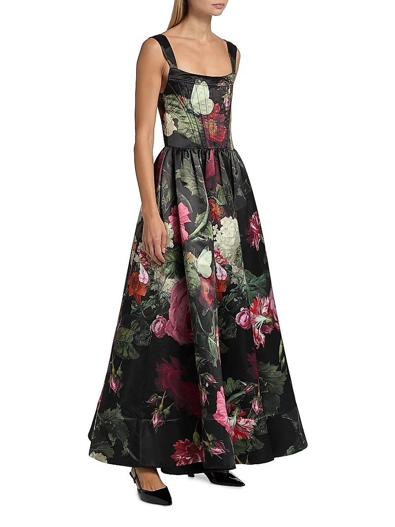 Guinevere Floral Bustier Gown