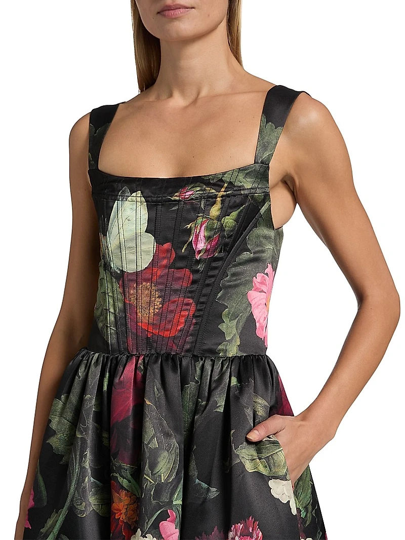 Guinevere Floral Bustier Gown