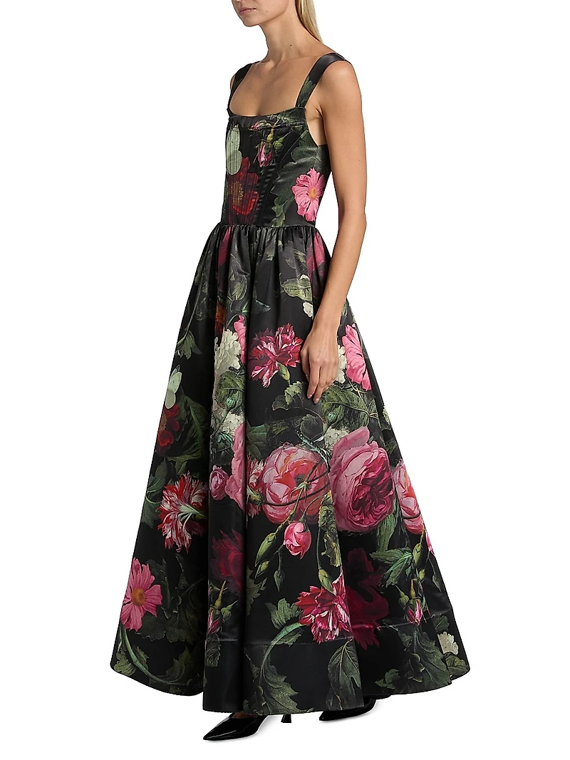 Guinevere Floral Bustier Gown