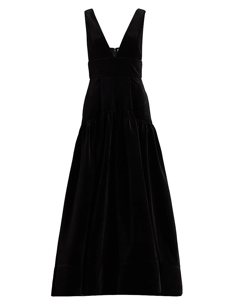 Lila Velvet Maxi Dress