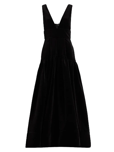 Lila Velvet Maxi Dress