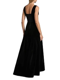 Lila Velvet Maxi Dress